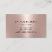 Roos Gold Glitter Maid Schoonmaak Huishouden Visitekaartje (Achterkant)