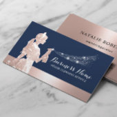 Roos Gold Glitter Maid Schoonmaak Marine Housekeep Visitekaartje