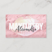 Roos Gold Glitter Make-up Artist Lips Salon Visitekaartje (Voorkant)