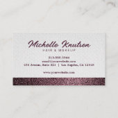 Roos Gold Glitter Make-up & Hair Stylist Salon Bus Visitekaartje (Achterkant)