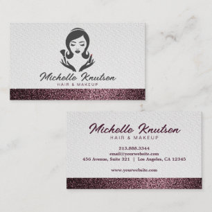 Roos Gold Glitter Make-up & Hair Stylist Salon Bus Visitekaartje