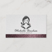 Roos Gold Glitter Make-up & Hair Stylist Salon Bus Visitekaartje (Voorkant)