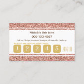 Roos Gold Glitter Makeup Artist Hair Salon Loyalty (Achterkant)