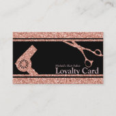 Roos Gold Glitter Makeup Artist Hair Salon Loyalty (Voorkant)