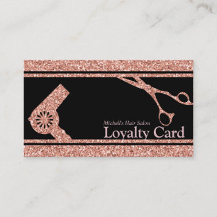 Roos Gold Glitter Makeup Artist Hair Salon Loyalty