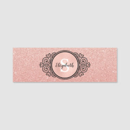 Roos Gold Glitter Makeup Artist Hair Salon Naamplaatje