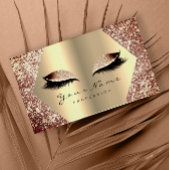 Roos Gold Glitter Makeup Artist Lashes Beauty Visitekaartje