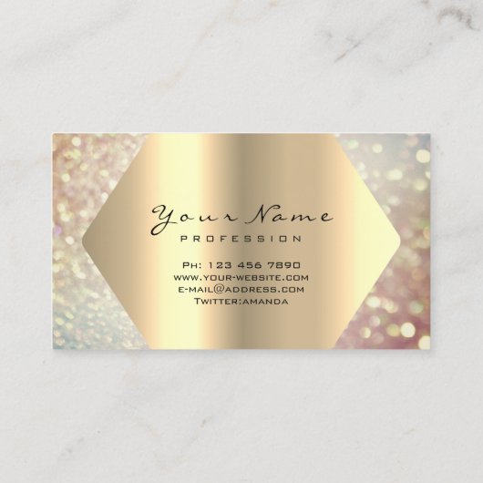 Roos Gold Glitter Makeup Artist Lashes Champaigne1 Visitekaartje (Achterkant)