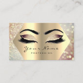 Roos Gold Glitter Makeup Artist Lashes Champaigne1 Visitekaartje (Voorkant)