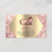 Roos Gold Glitter Makeup Artist Lashes Logo Visitekaartje (Achterkant)