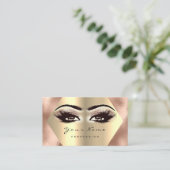 Roos Gold Glitter Makeup Artist Lashes Open Eye Visitekaartje (Staand voorkant)
