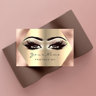 Roos Gold Glitter Makeup Artist Lashes Open Eye Visitekaartje