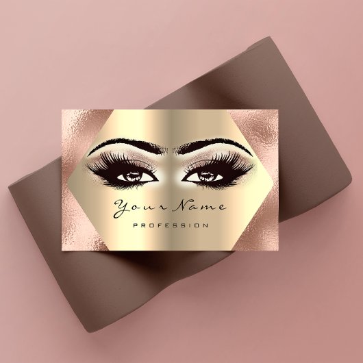 Roos Gold Glitter Makeup Artist Lashes Open Eye Visitekaartje