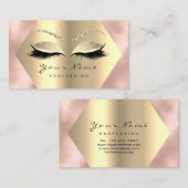 Roos Gold Glitter Makeup Artist Lashes Professiona Visitekaartje (Voorkant / Achterkant)