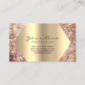 Roos Gold Glitter Makeup Artist Lashes Visitekaartje (Achterkant)