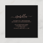 Roos Gold Glitter Makeup Artist Visitekaartje (Achterkant)