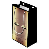 Roos Gold Glitter Makeup Lashes Beauty Ombre Klein Cadeauzakje (Voorkant Gekanteld)