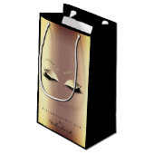 Roos Gold Glitter Makeup Lashes Beauty Ombre Klein Cadeauzakje (Achterkant Gekanteld)