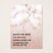 Roos Gold Glitter Marble Earring Display Kaart (Achterkant)
