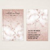 Roos Gold Glitter Marble Earring Display Kaart (Voorkant /achterkant)