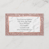 Roos Gold Glitter Marble Makeup Artist Hair Visitekaartje (Achterkant)