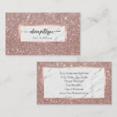 Roos Gold Glitter Marble Makeup Artist Hair Visitekaartje (Voorkant / Achterkant)