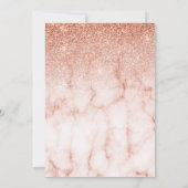 Roos Gold Glitter Marble Stylish Kaart (Achterkant)