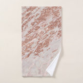 Roos Gold Glitter Marble Swirl Stone Bad Handdoek (Handdoek)