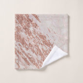 Roos Gold Glitter Marble Swirl Stone Bad Handdoek (Wasdoekje)