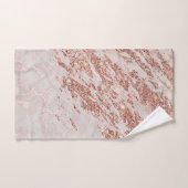 Roos Gold Glitter Marble Swirl Stone Bad Handdoek (Handdoek)