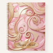 Roos Gold Glitter meisjes Sparkles Roze Stijlvol C Notitieboek (Voorkant)