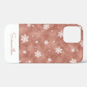 Roos Gold Glitter met sterrensneeuwvlokken Case-Mate iPhone Case (Achterkant (horizontaal))
