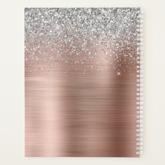 Roos Gold Glitter Metallic Beauty Salon Lashes Planner (Achterkant)