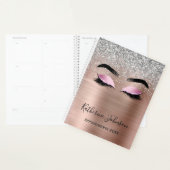 Roos Gold Glitter Metallic Beauty Salon Lashes Planner (Display)