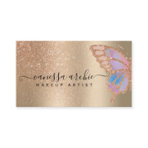 Roos Gold Glitter Metallic Folie Rainbow Butterfly