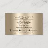 Roos Gold Glitter Metallic Gold Foil Visitekaartje (Achterkant)