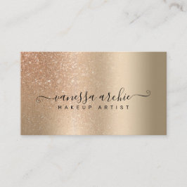 Roos Gold Glitter Metallic Gold Foil Visitekaartje