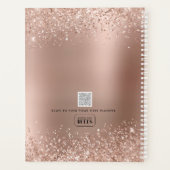 Roos Gold Glitter Metallic Monogram 2023 Boss Lady Planner (Achterkant)