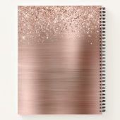 Roos Gold Glitter Metallic Specialized Writers Notitieboek (Achterkant)