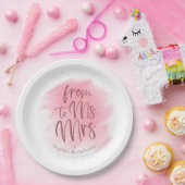 Roos Gold Glitter Mevrouw aan mevrouw Vrijgezellen Papieren Bordje (Feest)