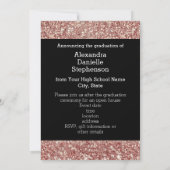 Roos Gold Glitter Modern 2021 Foto Afstuderen Kaart (Achterkant)