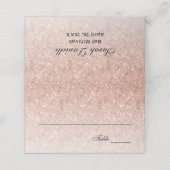 Roos Gold Glitter Modern Bat Mitswa Place Card Plaatskaartje (Buitenkant ongevouwen)
