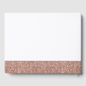 Roos Gold Glitter Modern Birthday Mitzvah Shower Gastenboek (Achterkant)