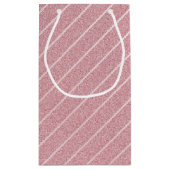 Roos Gold Glitter Modern Elegant Sjabloon Trendy Klein Cadeauzakje (Achterkant)