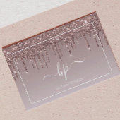 Roos Gold Glitter Modern Girly Makeup Artist Visitekaartje