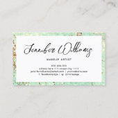 Roos Gold Glitter Modern Makeup Artist Elegant Visitekaartje (Achterkant)