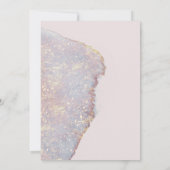 Roos Gold Glitter Modern Pastel Paars Weddenschapp Kaart (Achterkant)