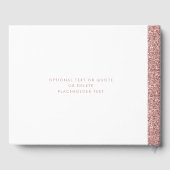 Roos Gold Glitter Modern Sweet 16 Guest Book Gastenboek (Achterkant)