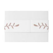 Roos Gold Glitter Modern Wedding Belly Band Uitnodigingen Wikkel (Achterkant Voorbeeld)