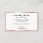 Roos Gold Glitter Moderne Elegant Visitekaartje (Achterkant)